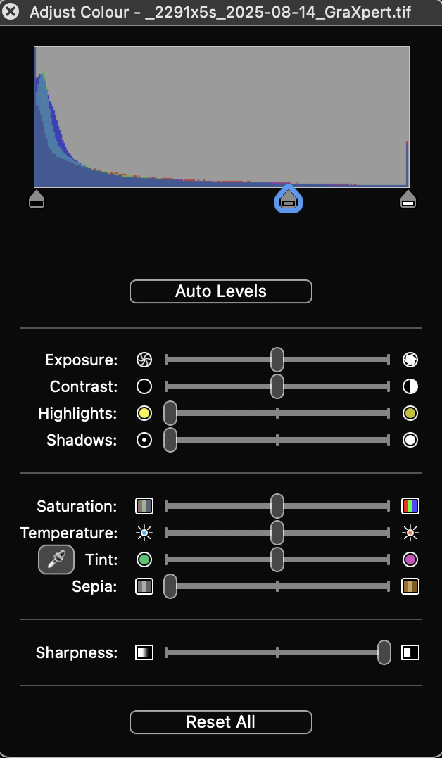 Apple Preview Histogram