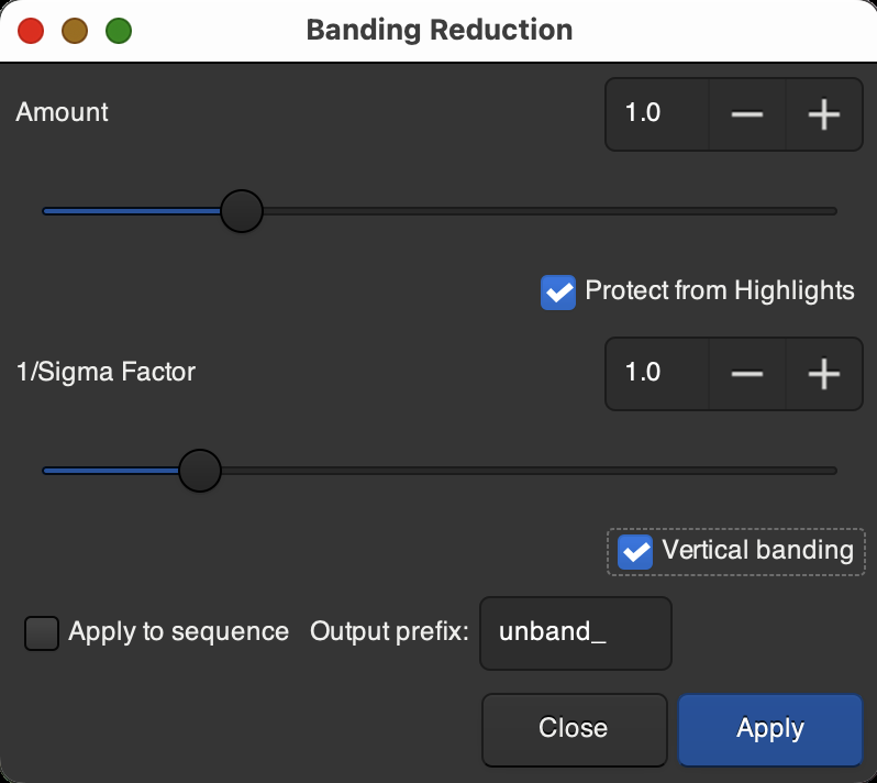 Vertical Banding Reduction
